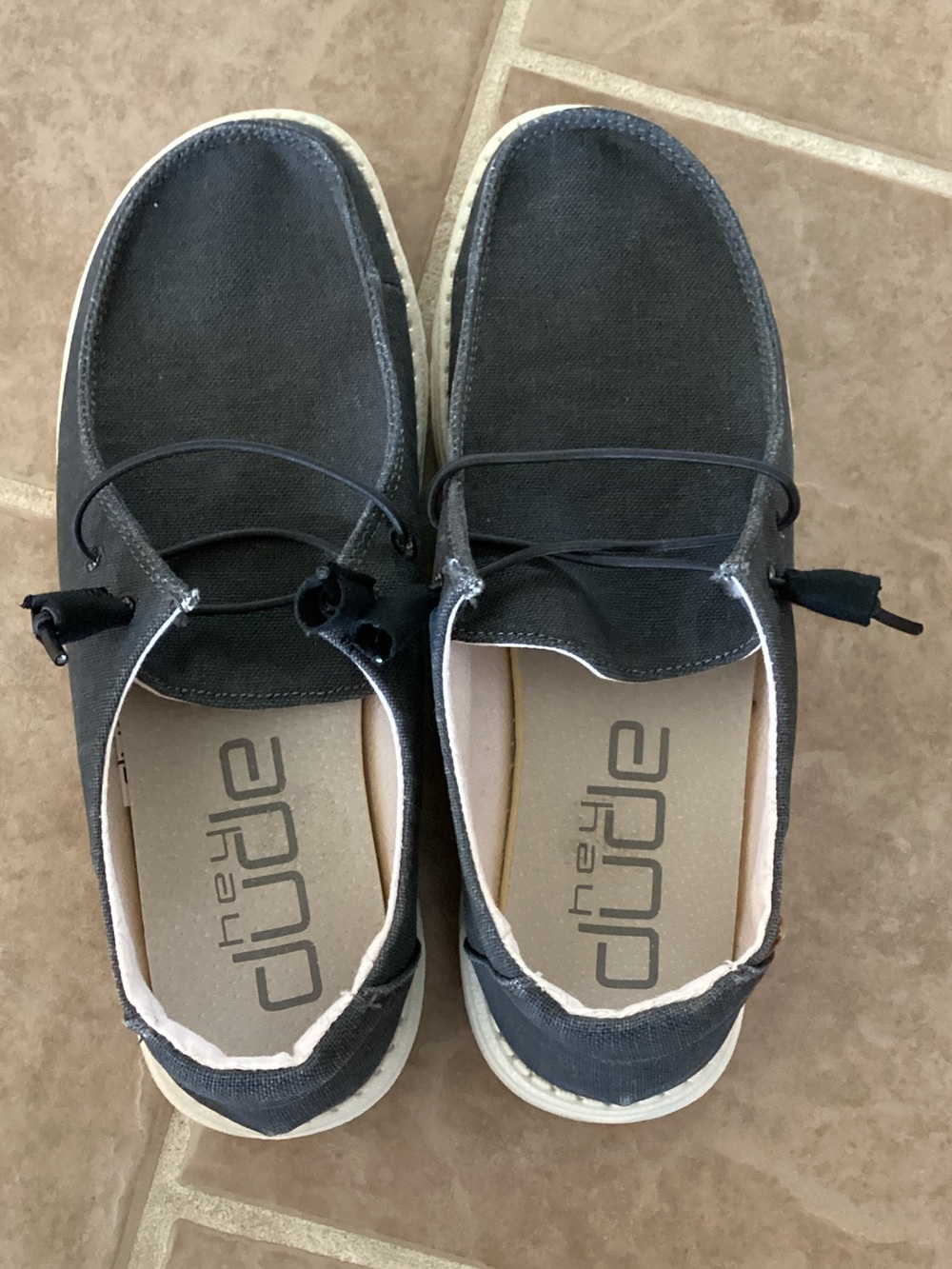 Hey Dude Wendy slip on shoes. “Chambray of black”. Women’s size 8